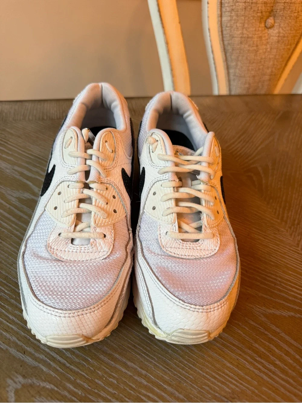 Nike Air Max 90 White Black Sneakers Women’s 9.5 Casual Running Shoes